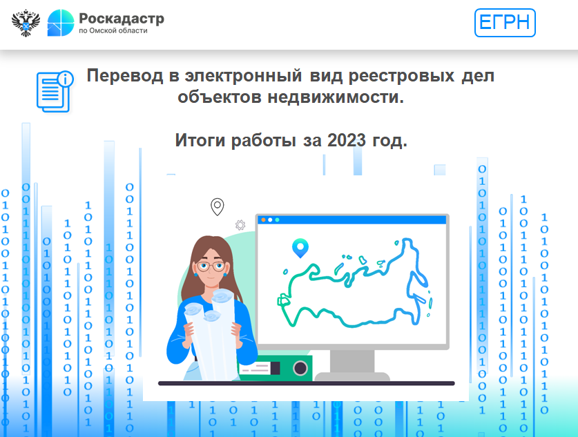 Перевод в электронный вид реестровых дел объектов недвижимости. Итоги работы за 2023 год.